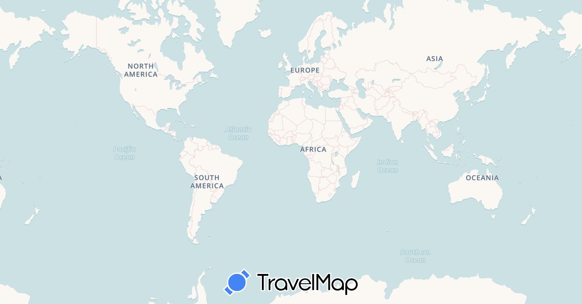 TravelMap itinerary: driving, bus, plane, cycling, boat in Argentina, Bolivia, Switzerland, Chile, Ecuador, Spain, France, Peru, Uruguay (Europe, South America)